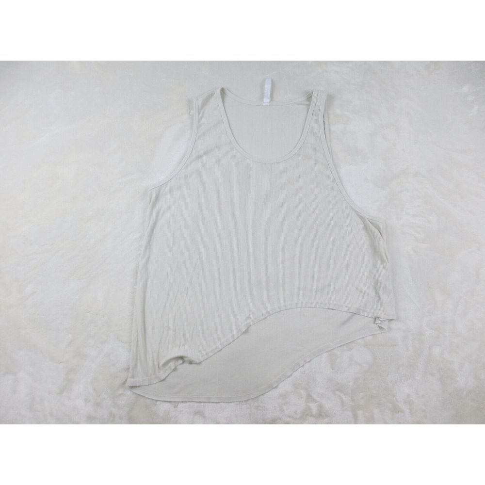 Fabletics Shirt Womens Large White‎ Tank Top Lightweight Athletic Ladies